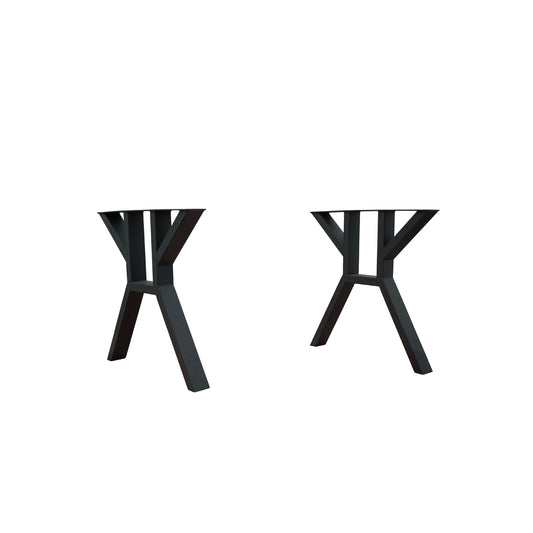 H Style Dining Metal Table Legs - Set of 2