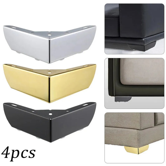 4pcs Furniture Legs Heavy Load Bearing Metal Cabinet Three-pronged Feet Triangle Sofa Legs DIY Furniture Hardware Legs