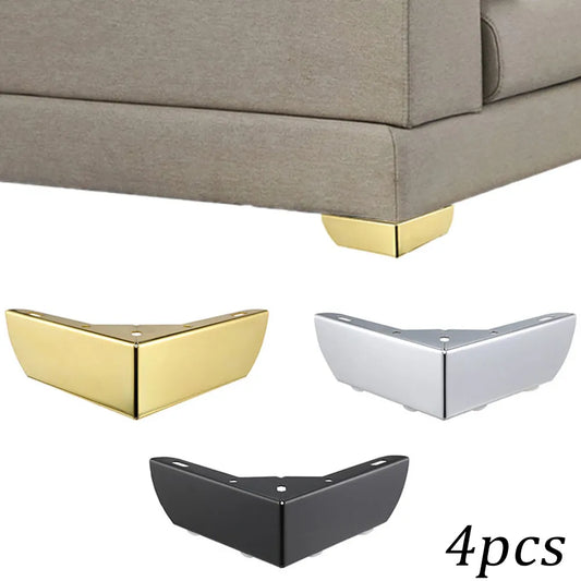 4pcs Furniture Legs Heavy Load Bearing Metal Cabinet Three-pronged Feet Triangle Sofa Legs DIY Furniture Hardware Legs